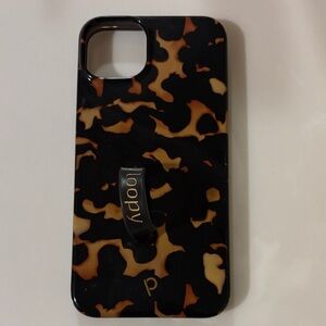 Tortoise Shell Phone Case with Loop